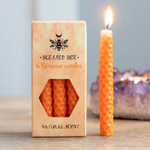 Load image into Gallery viewer, Beeswax Spell Candles - Orange - Blessed Bee