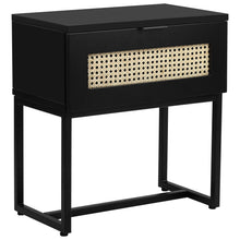 Load image into Gallery viewer, Rattan Bedside Table - Black
