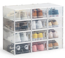 Load image into Gallery viewer, Ovela Set of 12 Click Shoe Box (Small, Clear/White)