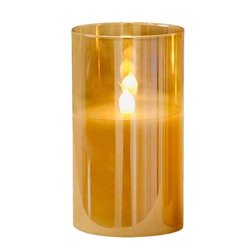 Flameless LED Flickering Candle Lights 3 Set - Brown
