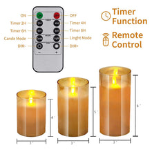 Load image into Gallery viewer, Flameless LED Flickering Candle Lights 3 Set - Brown