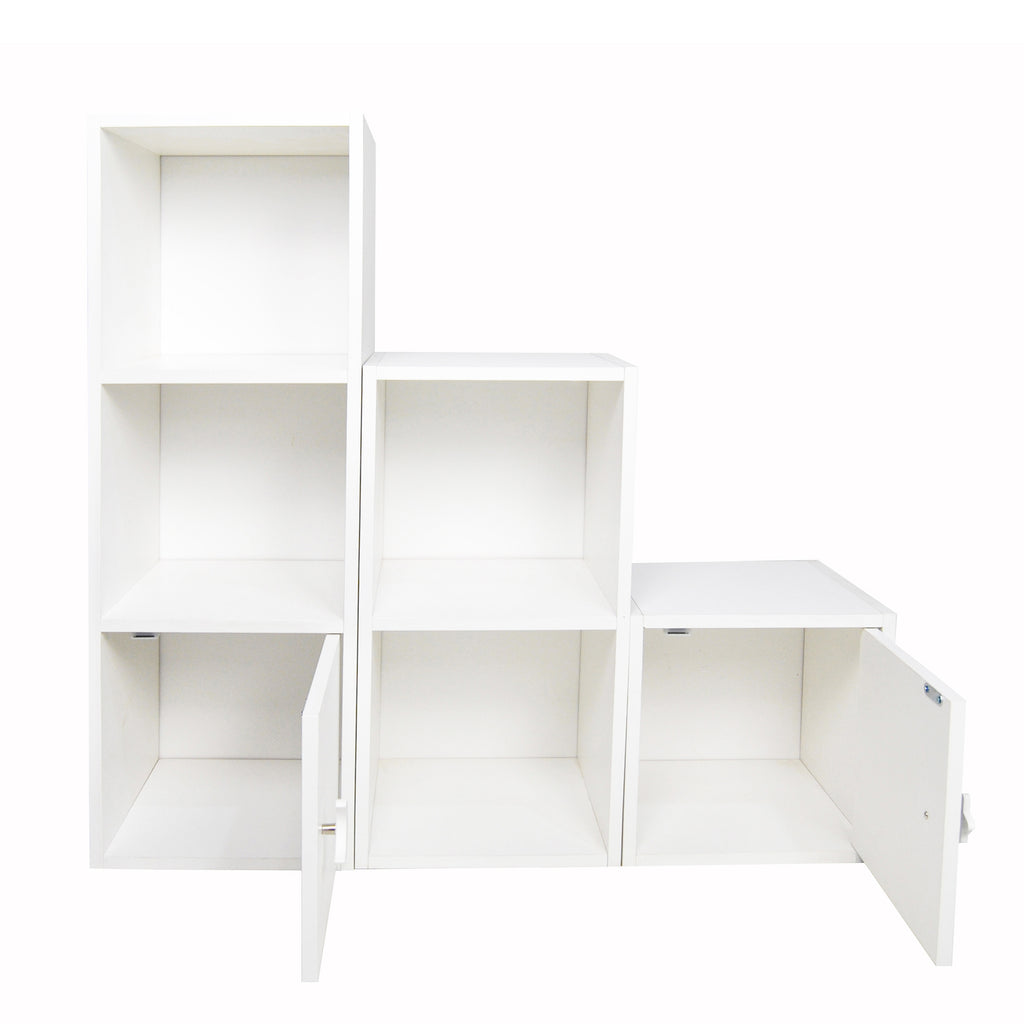 Bookshelf 6 Cube Storage - White