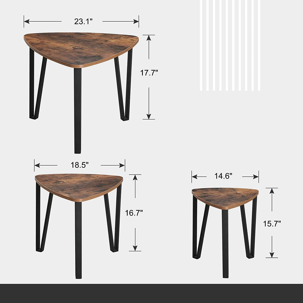 Vasagle Industrial Nesting Coffee Table - (Set of 3)