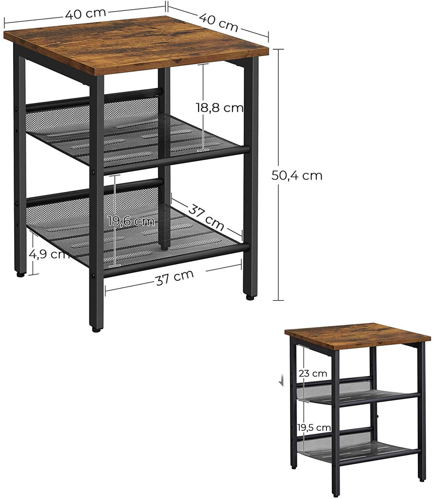 Vasagle Side Table Set - with Adjustable Shelves (Set of 2)