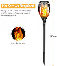 Load image into Gallery viewer, Outdoor Garden Solar Lights - Flame Torch (4-Pack) - Black