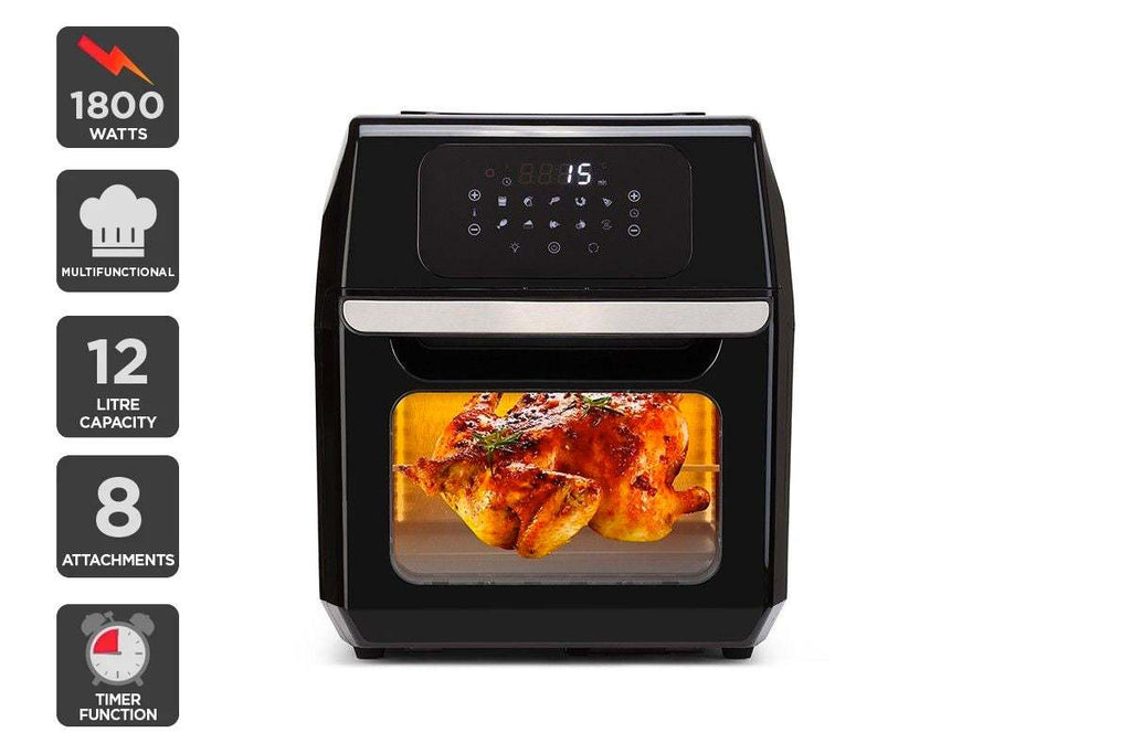Kogan: 12L 1800W Digital Air Fryer Oven (Black)
