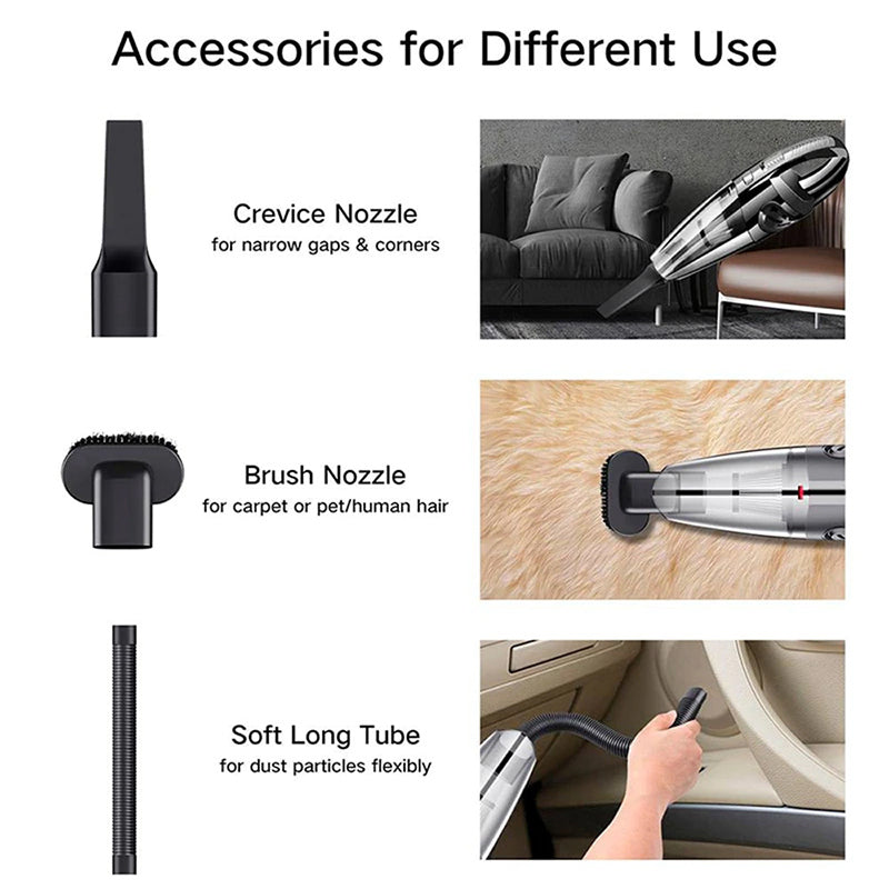 Cordless Car Handheld Vacuum Cleaner - Black