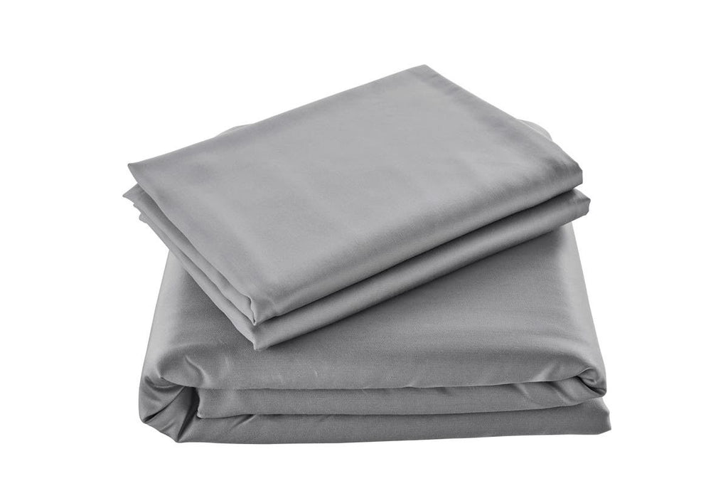 Ovela 100% Natural Bamboo Quilt Cover Set (King, Silver)
