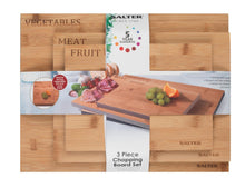 Load image into Gallery viewer, Salter: 3 Piece Bamboo Chopping Board Set