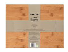 Load image into Gallery viewer, Salter: 3 Piece Bamboo Chopping Board Set