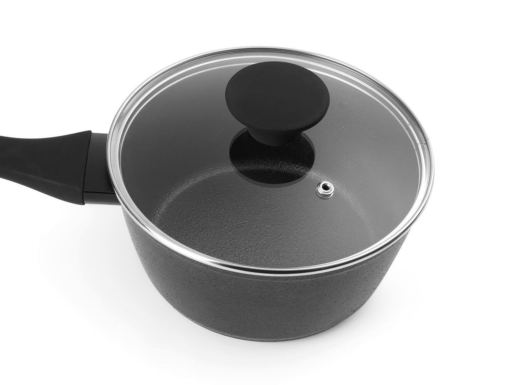 Salter: 3 Piece Megastone Saucepan Set - Silver