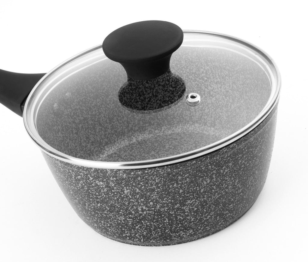 Salter: 3 Piece Megastone Saucepan Set - Silver