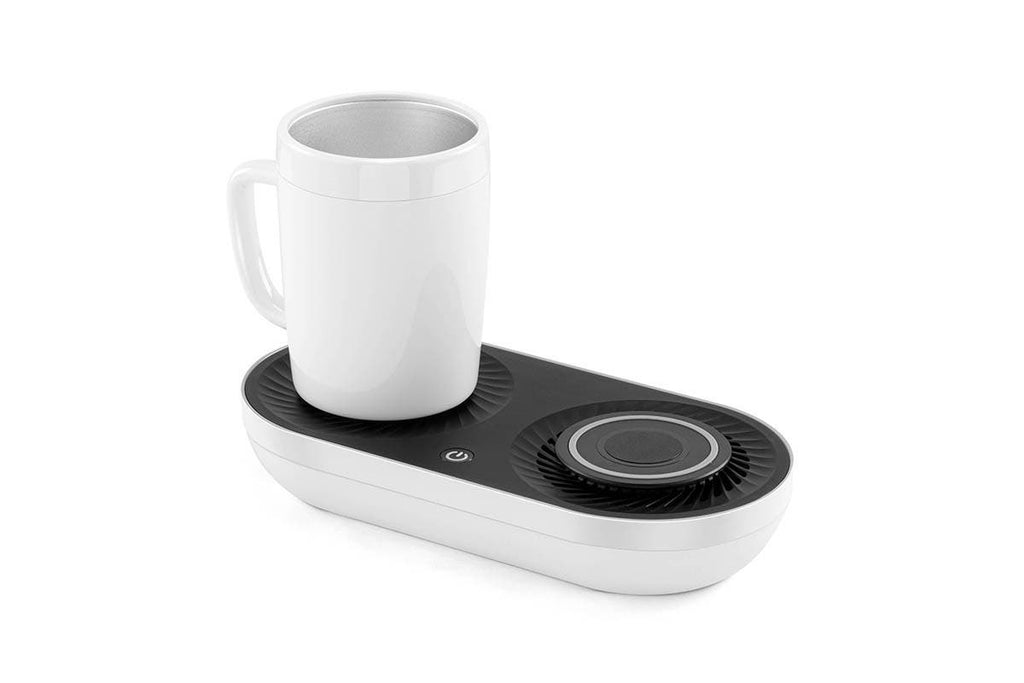 Kogan 2-in-1 Mug Warmer and Cooler with Wireless Charger