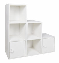 Load image into Gallery viewer, Bookshelf 6 Cube Storage - White