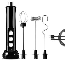 Load image into Gallery viewer, Handheld Electric Milk Frother - Black