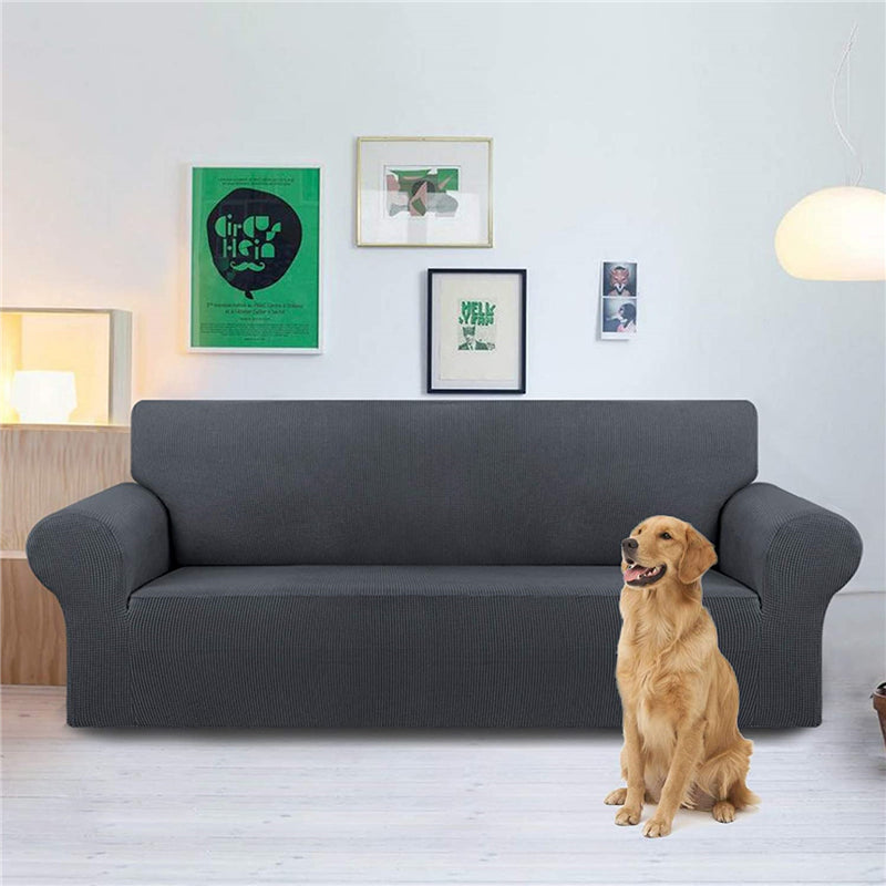 Stretch Sofa Slipcover - Grey (3-Seat)