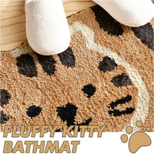 Load image into Gallery viewer, Soft Microfibre Bath Mat - Tabby Cat (45 x 65cm)