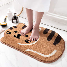 Load image into Gallery viewer, Soft Microfibre Bath Mat - Tabby Cat (45 x 65cm)