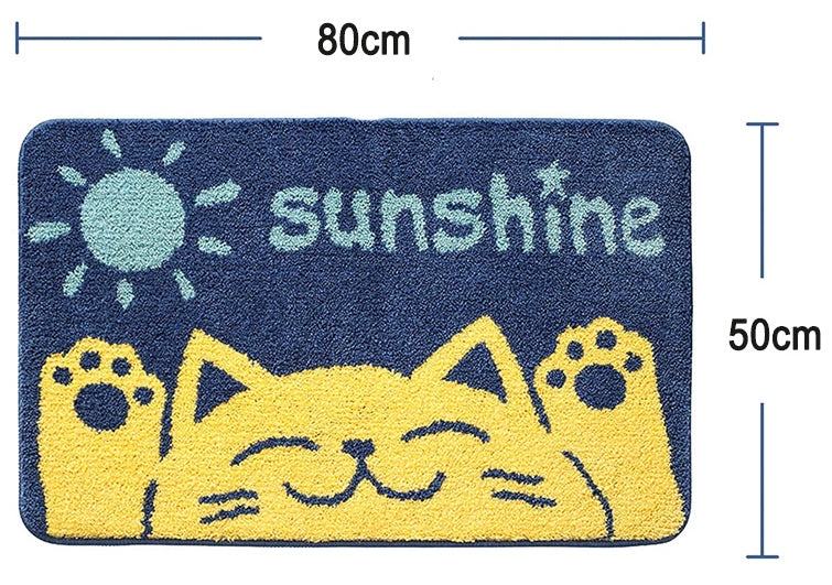 Soft Microfibre Bath Mat - Sunshine Cat (50 x 80cm)