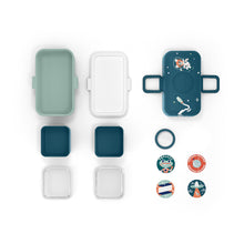 Load image into Gallery viewer, Monbento: Tresor Graphic Kids Lunch Box - Cosmic Blue