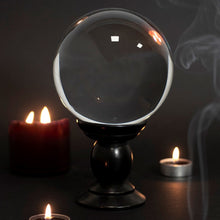Load image into Gallery viewer, Clear Crystal Ball on Wooden Stand - Large (130mm)