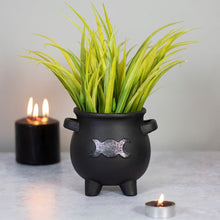 Load image into Gallery viewer, Triple Moon Cauldron - Plant Pot