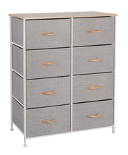 Load image into Gallery viewer, Ovela 8 Drawer Storage Chest (Light Grey)