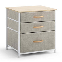 Load image into Gallery viewer, Ovela: 3 Drawer Nightstand Bedside Table - Beige