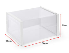Load image into Gallery viewer, Ovela: Set of 12 Click Shoe Storage Box (Large, Clear/White)