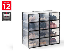 Load image into Gallery viewer, Ovela: Set of 12 Click Shoe Box - Medium- Clear-Black