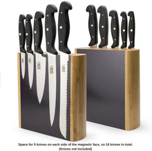 Load image into Gallery viewer, Taylor&#39;s Eye Witness: Double Sided Bamboo Magnetic Universal Knife Block