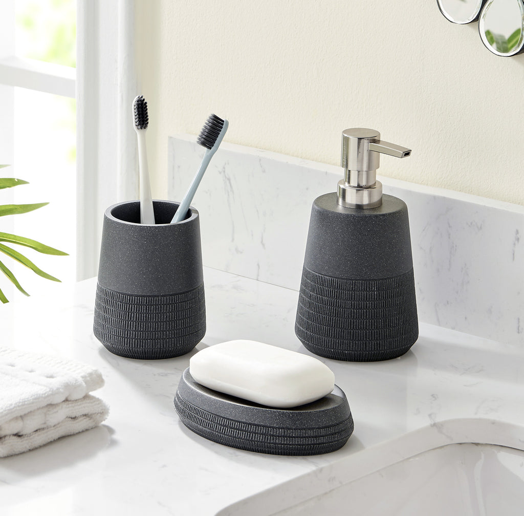 Bubble: Bathroom Soap Dispenser - Black Stone