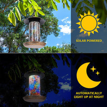 Load image into Gallery viewer, Hanging Bird Feeder &amp; Solar Light
