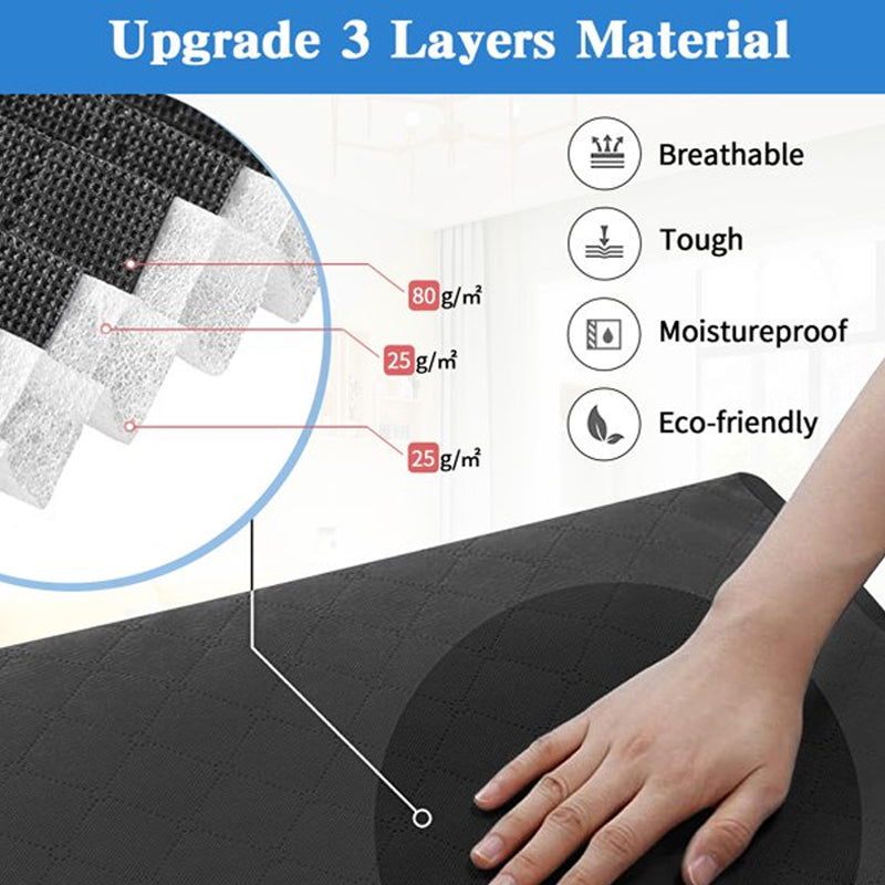 Large Capacity Clothing Storage Bags 3 Pack - Black (60x40x35cm)
