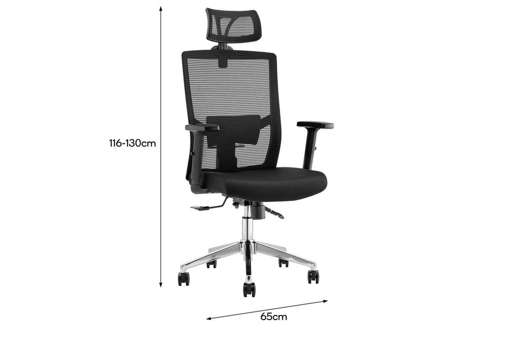 Ergolux Everest Ergonomic Chair (Black)