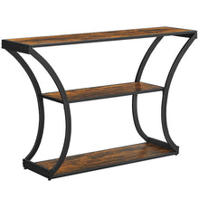 Load image into Gallery viewer, Vasagle Console Table with Curved Legs - 3-Tier (Rustic Brown)