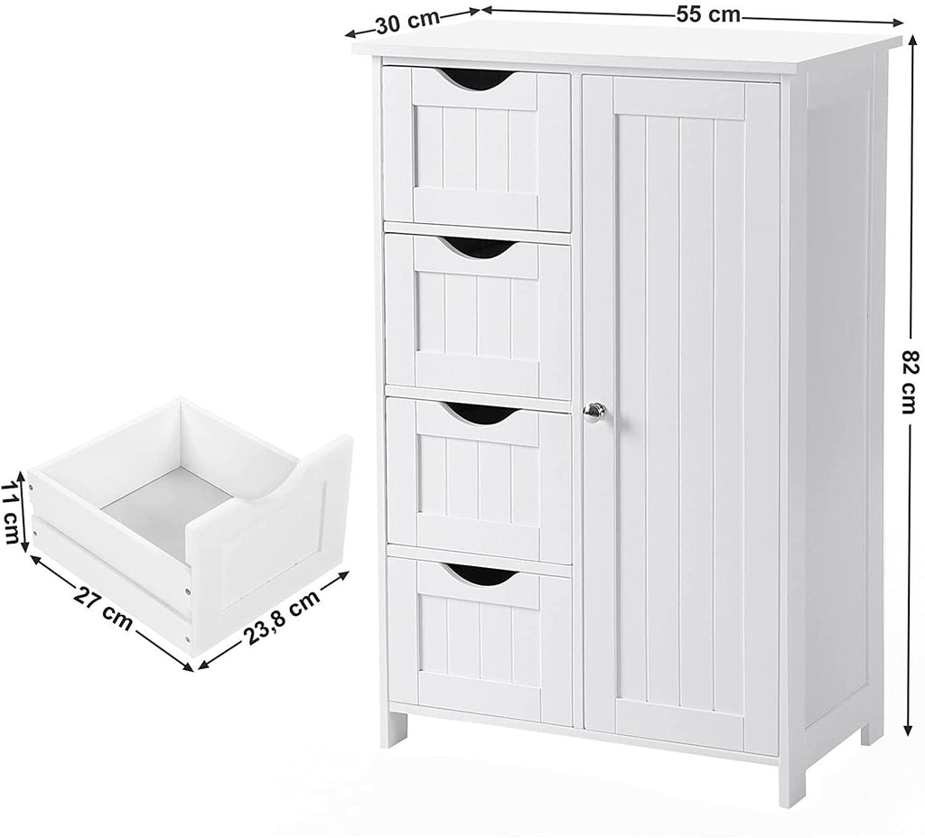 Vasagle Soglio Side Drawers Storage Cabinet