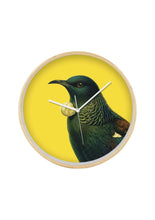 Load image into Gallery viewer, 100 Percent NZ: Bright Tui Wooden Frame Clock