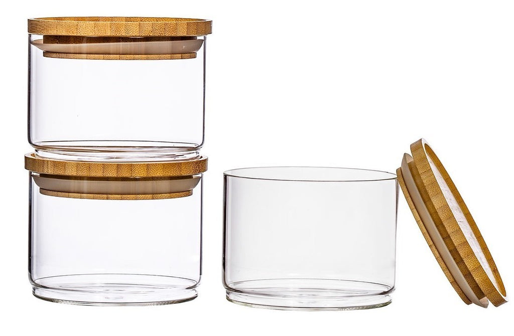 Sass & Belle: Stacking Glass Storage Jars - (Set of 3)