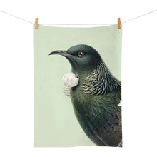 Load image into Gallery viewer, 100 Percent NZ: Hushed Green Tui Tea Towel