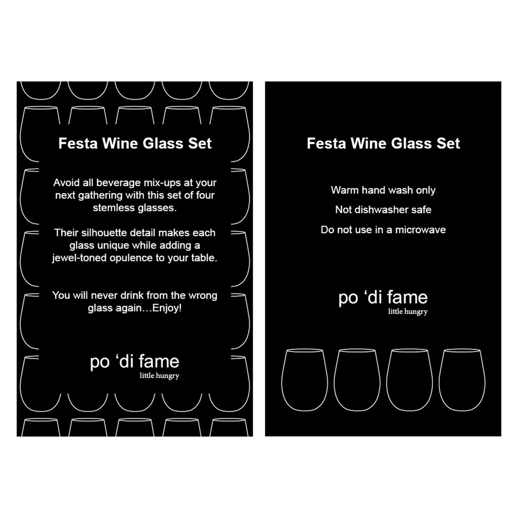 Po di Fame: Festa - Wine Glass Set