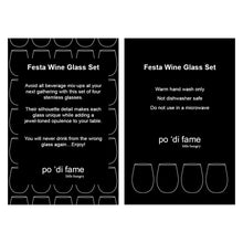 Load image into Gallery viewer, Po di Fame: Festa - Wine Glass Set