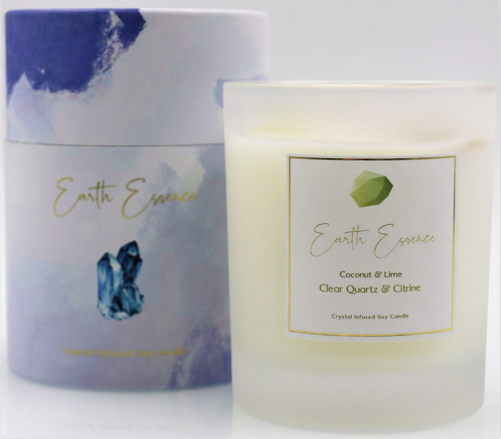 Crystal Soy Wax Candle - Coconut and Lime