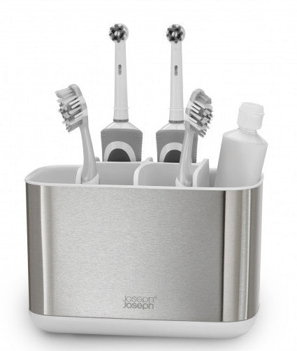 Joseph Joseph: EasyStore Steel Toothbrush Caddy - Large (White)