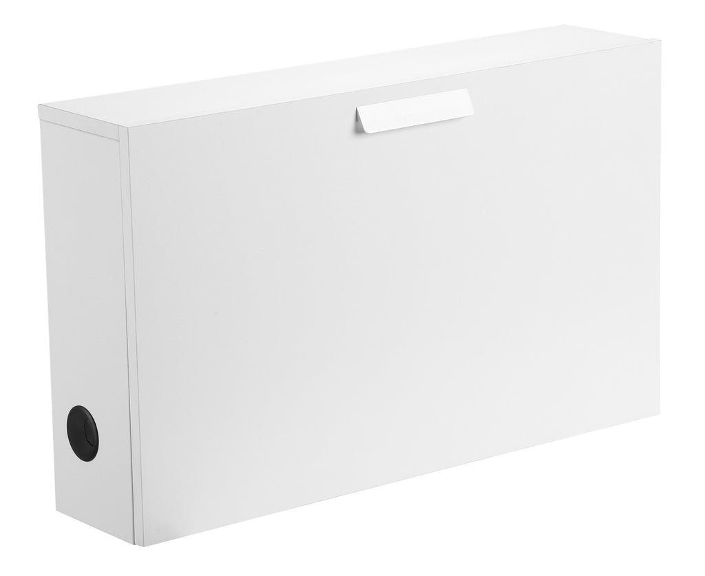 Gorilla Office: Wall-Mounted Drop Down Storage Cabinet - White
