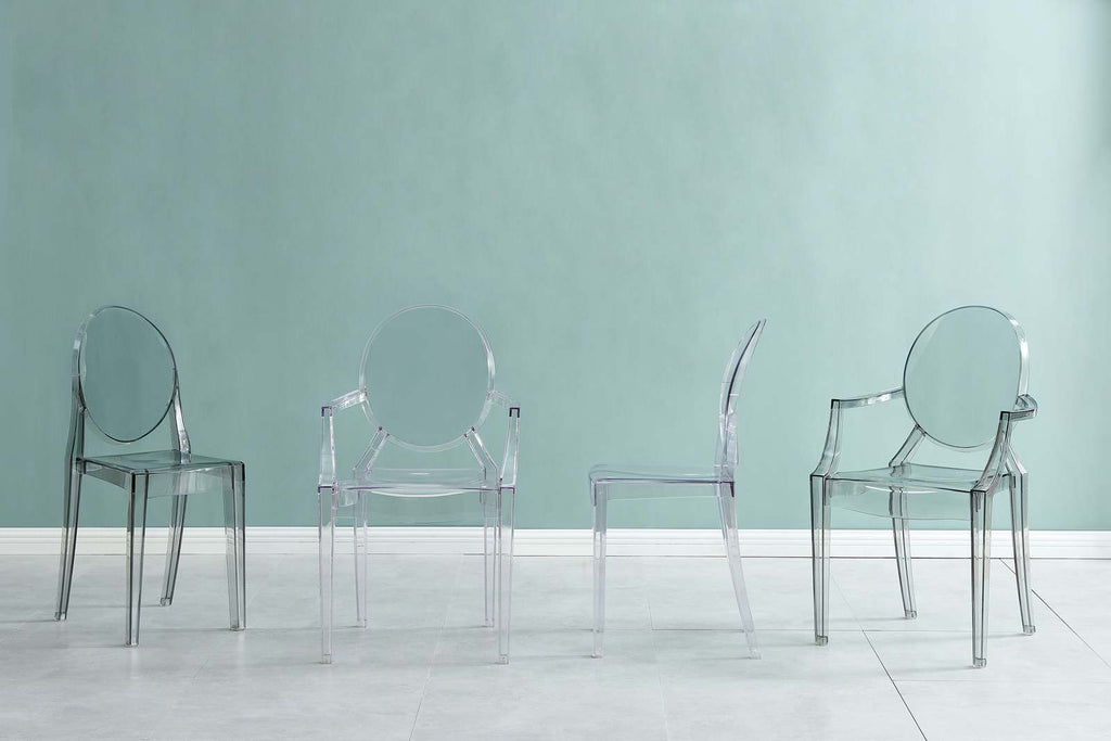 Matt Blatt Set of 2 Philippe Starck Victoria Ghost Chair Replica (Clear)