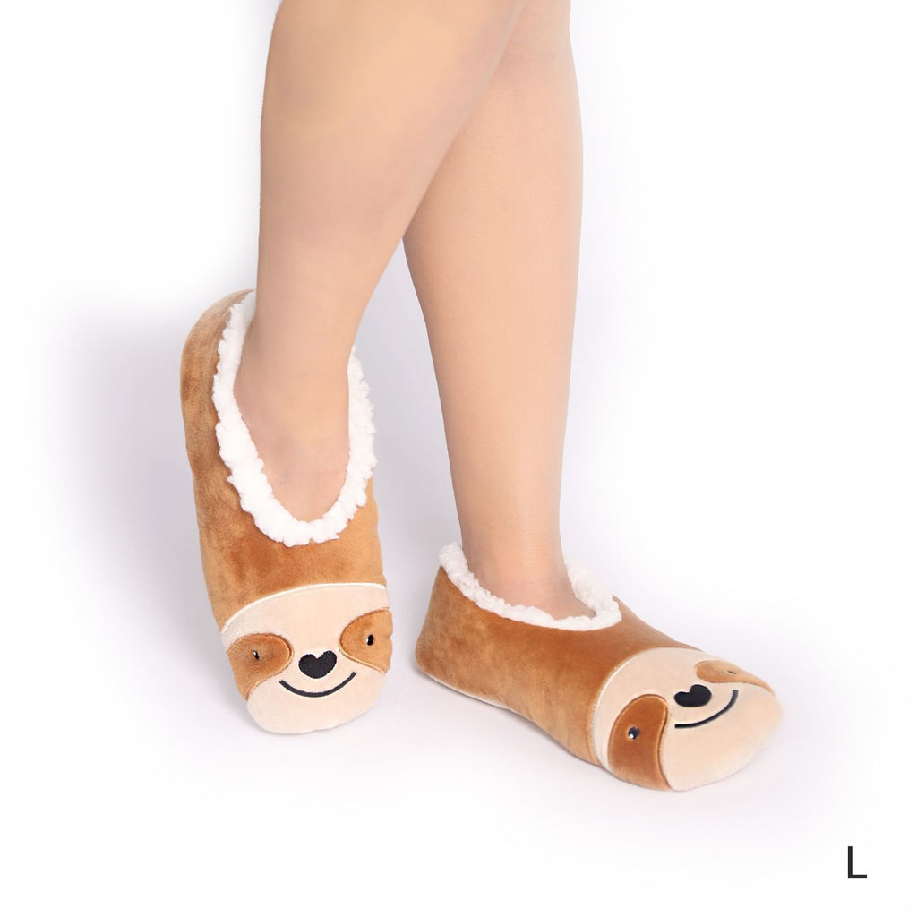 SnuggUps: Women's Animal Sloth Slippers - (Size: Large)