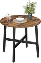 Load image into Gallery viewer, Vasagle Round Dining Table - Rustic Brown