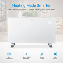 Load image into Gallery viewer, Smart Ape 2400W Smart Glass Panel Heater (White)