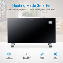 Load image into Gallery viewer, Smart Ape 2400W Smart Glass Panel Heater (Black)